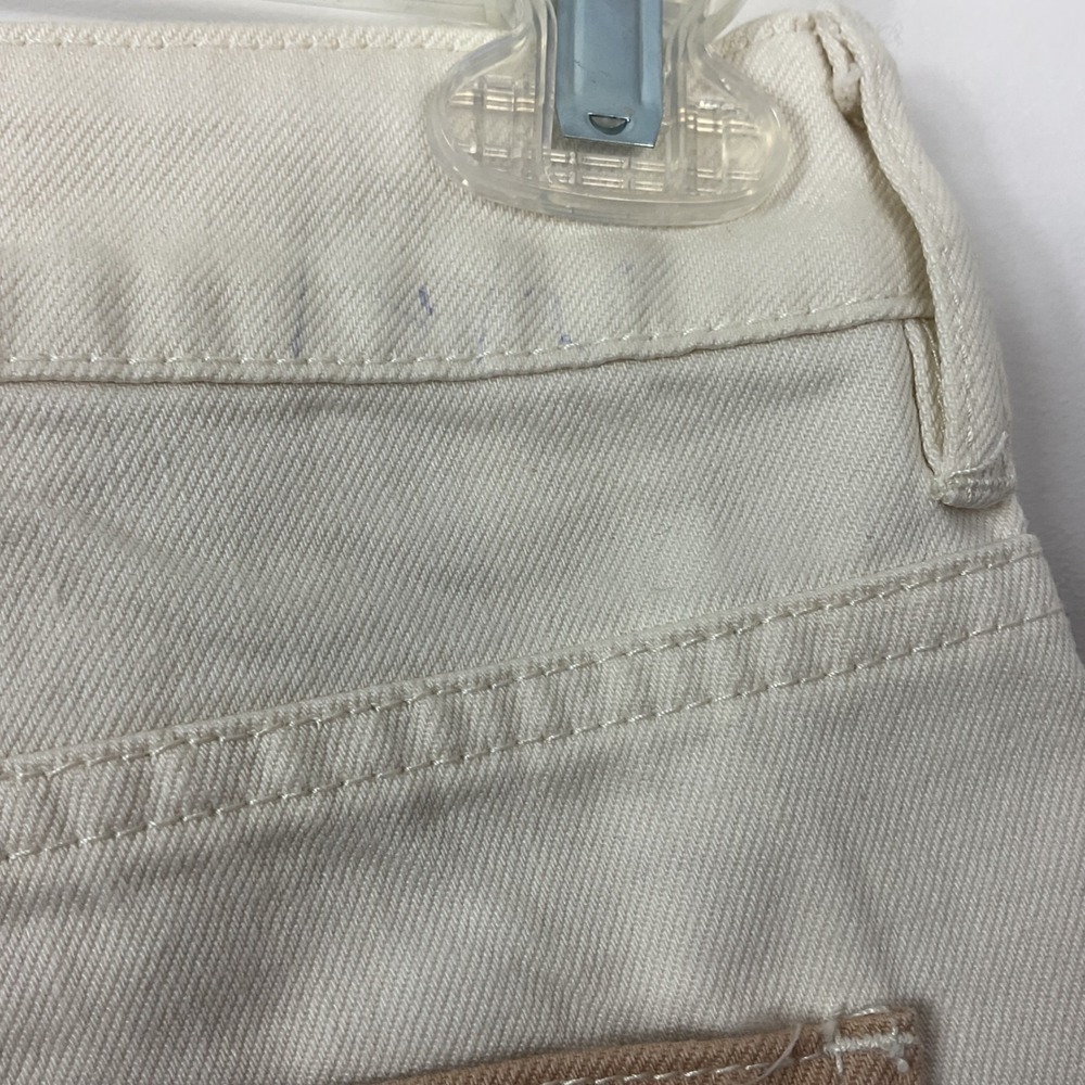 Pacsun Mom Shorts Size 25 Two Tone Color Block Denim Cut Off Raw Hem - Picture 3 of 8